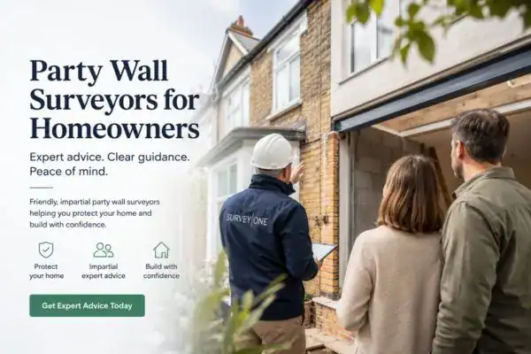 Image of couple with Party wall survey from Survey One Greenford
